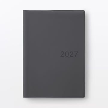 A5 Monthly/Weekly Planner From Dec. 2026 - Mon. Start Dark Gray MUJI
