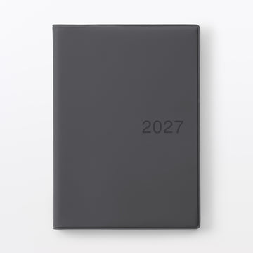 A6 Monthly/Weekly Planner From Dec. 2026 - Mon. Start Dark Gray MUJI