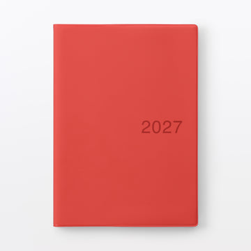 A5 Monthly/Weekly Planner From Dec. 2026 - Mon. Start Red MUJI