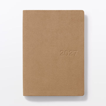 A5 Faux Suede Monthly/Weekly Planner From Dec. 2026 MUJI
