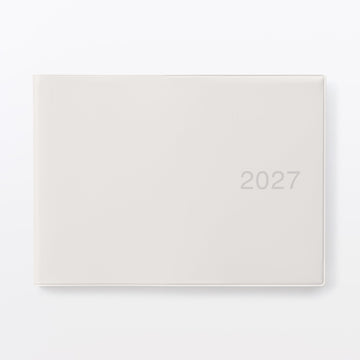 B5 Half Size Monthly/Weekly Planner From Dec. 2026 - White Gray MUJI