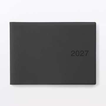 B5 Half Size Monthly/Weekly Planner From Dec. 2026 - Dark Gray MUJI