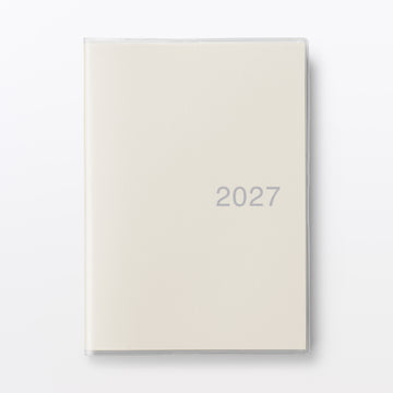 A5 Viewable-At-Once Monthly/Daily Planner From Dec. 2026 White MUJI