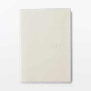 A5 Vertical Monthly/Weekly Planner From Dec. 2026 White MUJI