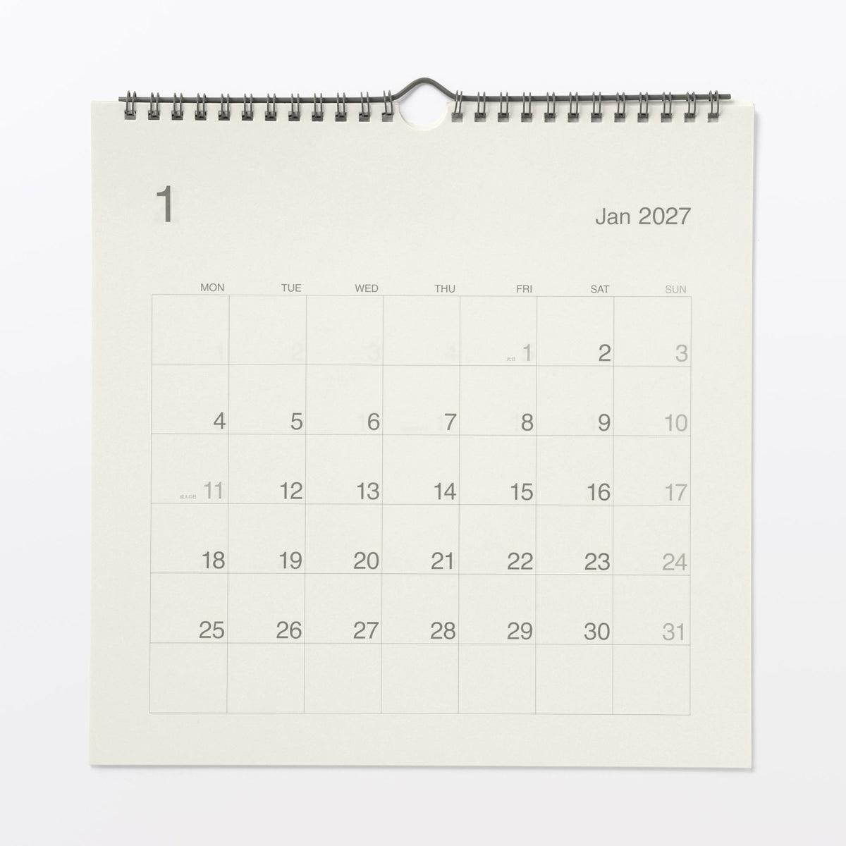 2027 Wall Calendar | 2027 Calendars & Planners | MUJI USA