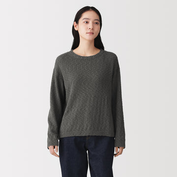 Cotton Slub Yarn Sweater MUJI