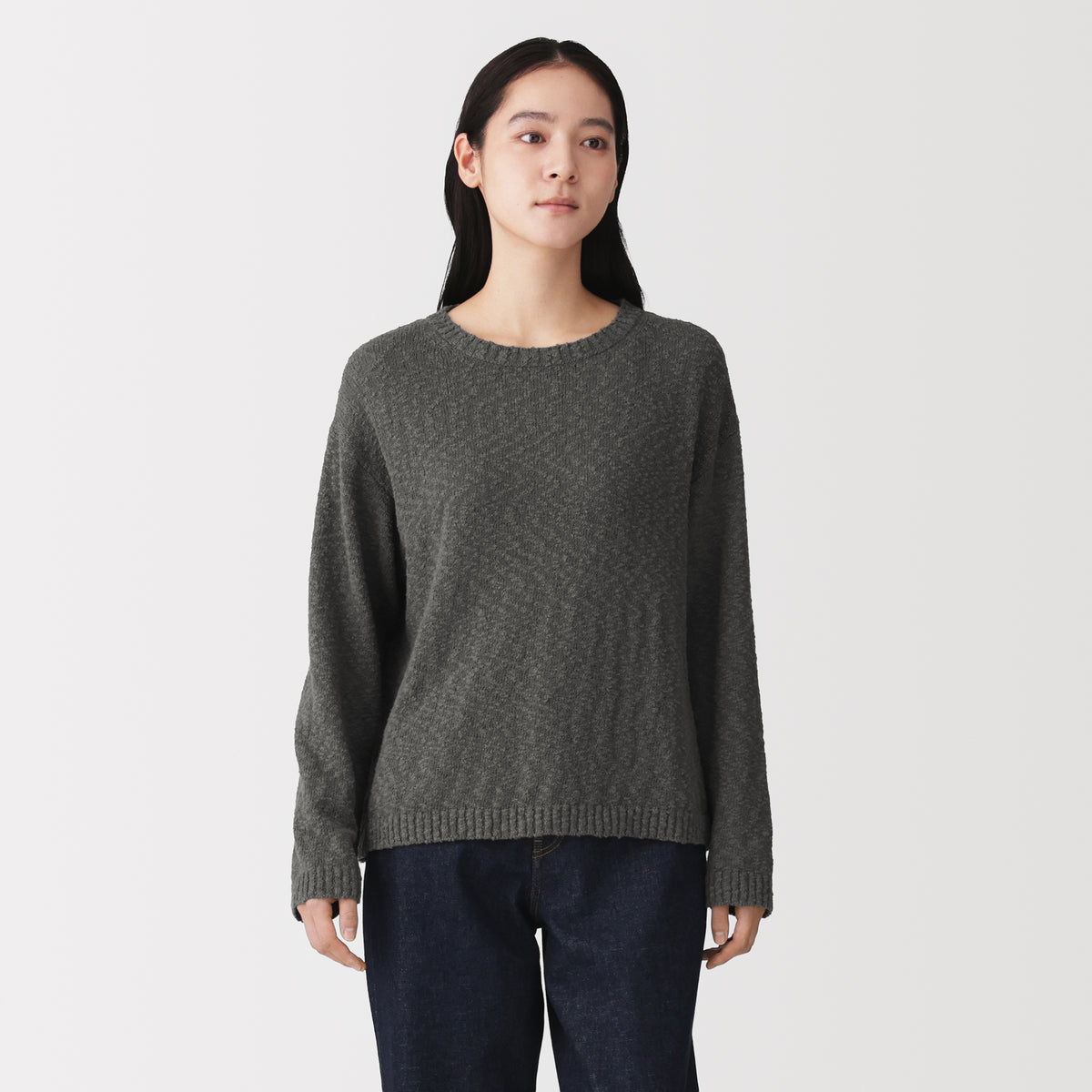 Cotton Slub Yarn Sweater