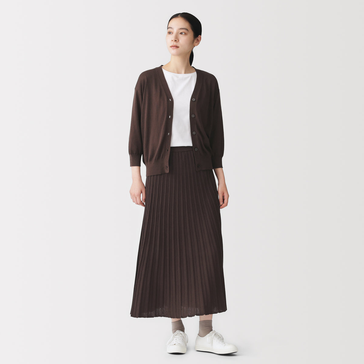 Lyocell Blend Flared Skirt
