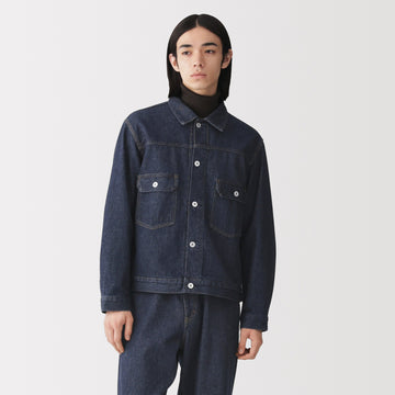 Kapok Blend Denim Jacket MUJI