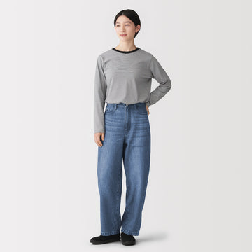 Kapok Blend Denim Cocoon Pants MUJI
