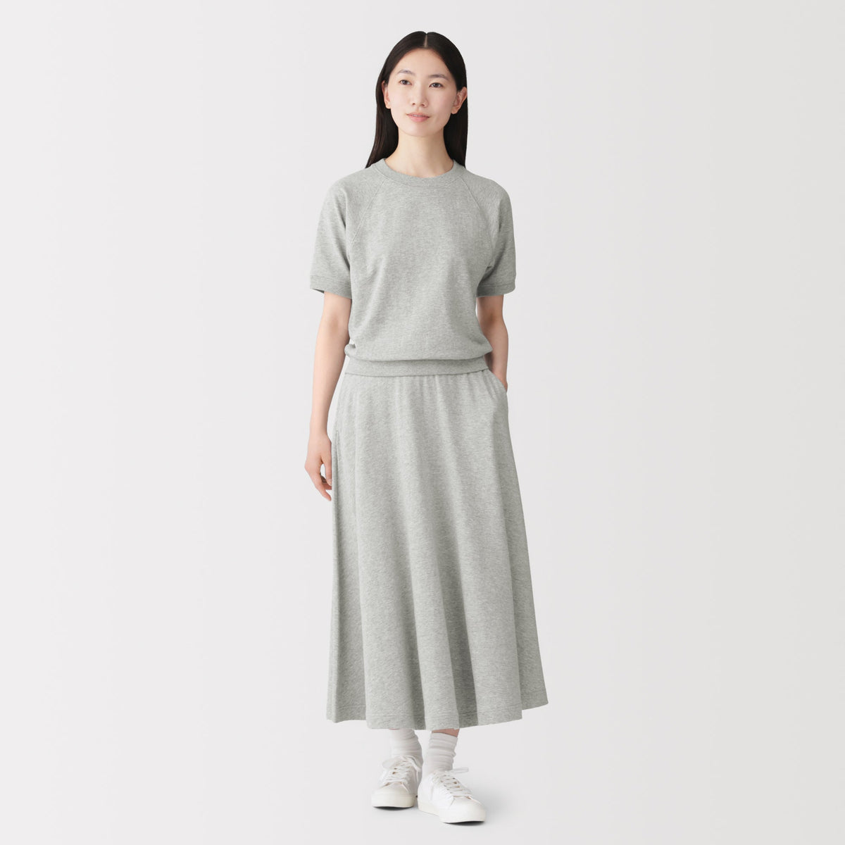 Sweatshirt Flared Skirt