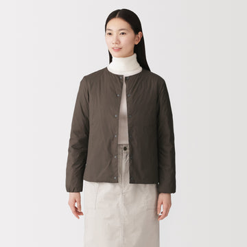 Lightweight Down Collarless Jacket MUJI