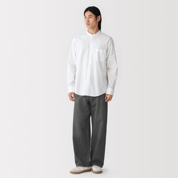 Kapok Blend Denim Wide Pants MUJI