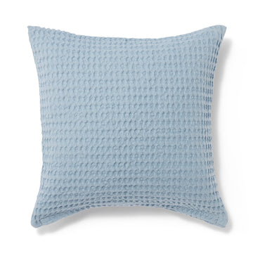 Cotton Waffle Cushion Cover (W16.9 x L16.9") Light Blue MUJI