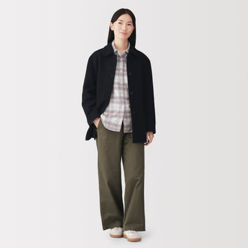 Reclaimed Wool Tweed Half Coat MUJI