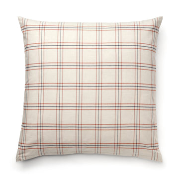 Cotton Flannel Big Cushion Beige Check MUJI