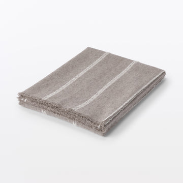 Wool Throw Brown MUJI