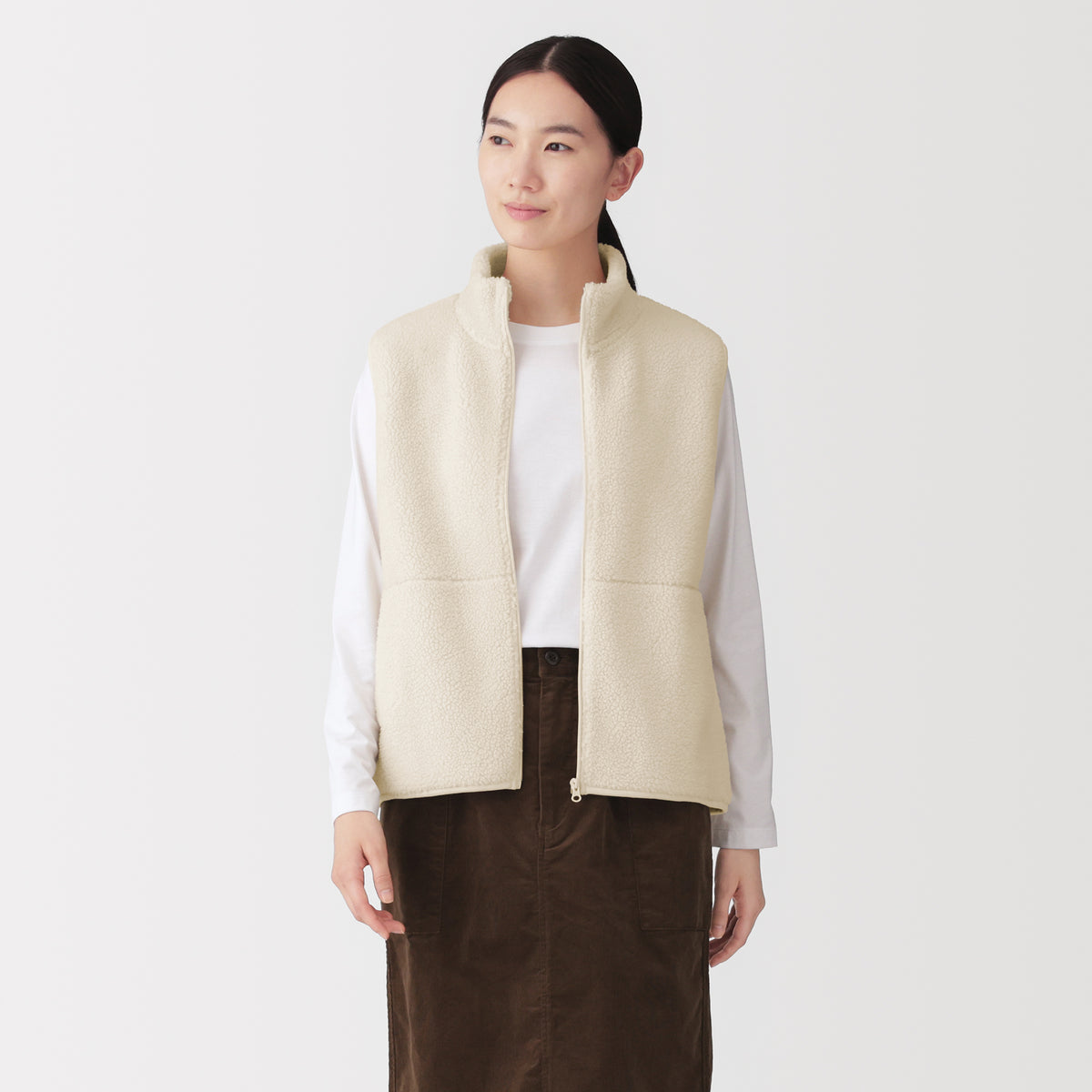 Boa Fleece Vest | Women's Fall Outerwear | MUJI USA