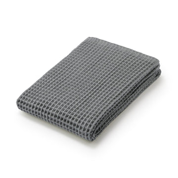 Waffle Large Bath Towel Charcoal Gray MUJI