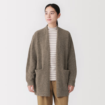 Wool Bouclé Mid-Length Cardigan MUJI