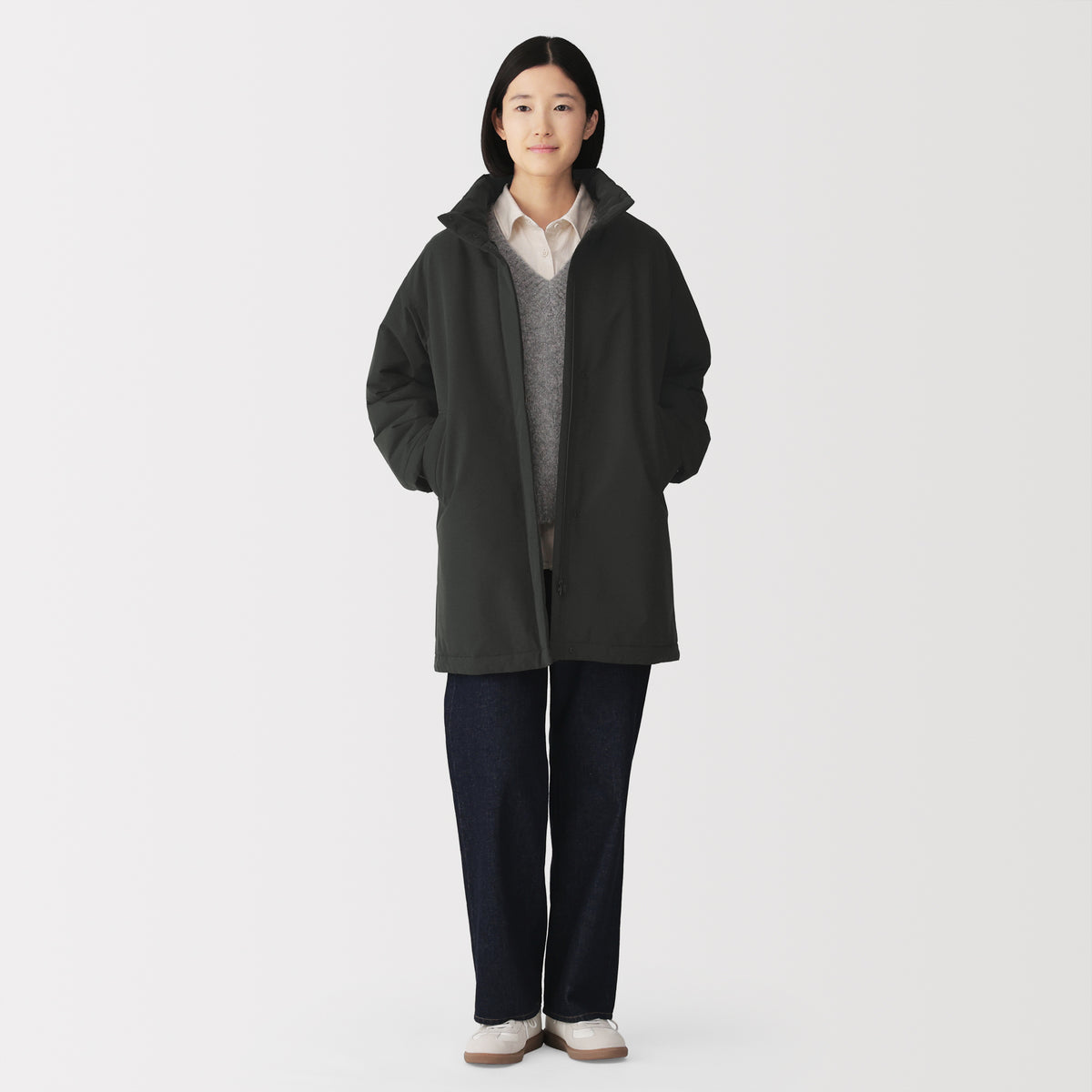Padded Windproof Coat | Women's Outerwear | MUJI USA