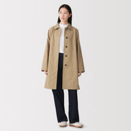 Water Repellent Stand Fall Collar Coat