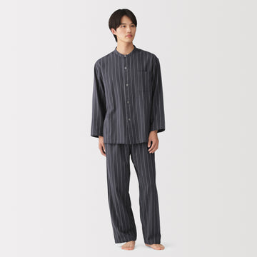 Seamless Double Gauze Stand Collar Pajamas MUJI