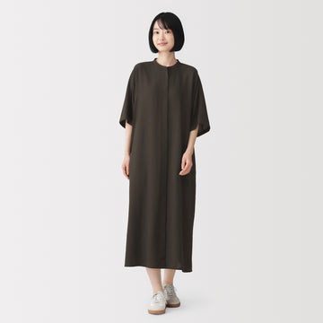 Lyocell Blend Half Sleeve Dress MUJI