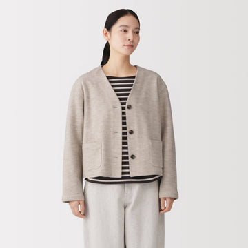 Wool Jersey V-Neck Cardigan