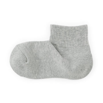 Pile Short Socks Gray MUJI