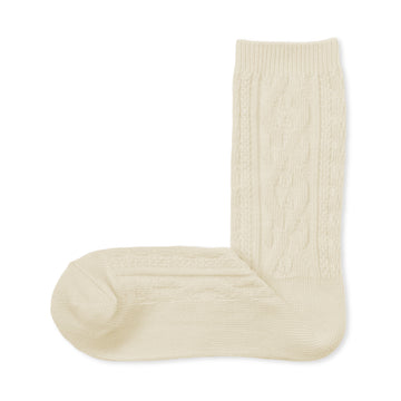 Cable Knit Loose Top Socks