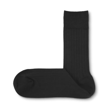 #wk 35 - Ribbed Business Socks DAB14A6A Dark Gray 25-27cm (US W9-11 M7.5-10) MUJI