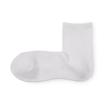 Pile Short Socks White MUJI