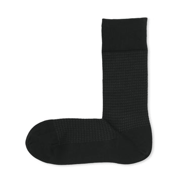 Houndstooth Business Socks Black Check 25-27cm (US W9-11 M7.5-10) MUJI