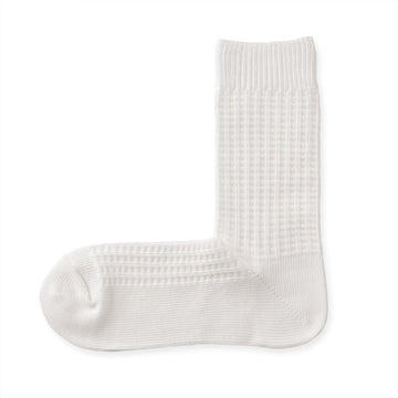 Waffle Socks Off White MUJI