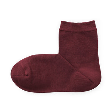 Loose Top Short Socks Burgundy MUJI