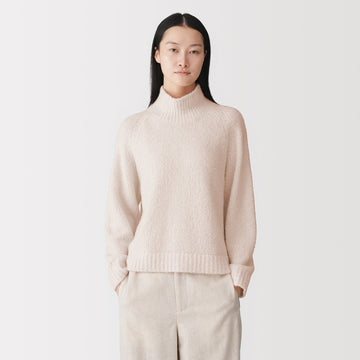 #WK42 [import] Labo Cashmere Blend Bouclé Mockneck Sweater AF0I826A MUJI