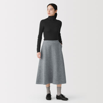 Wool Jersey Flared Skirt MUJI