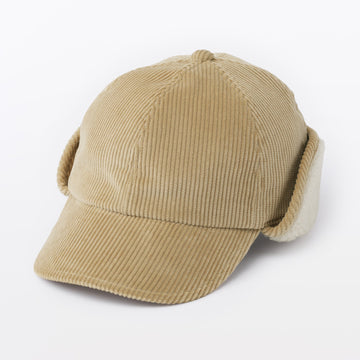 Corduroy Earmuffs Cap Beige MUJI