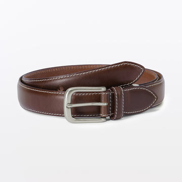Tanned Leather Adjustable Belt Dark Brown MUJI