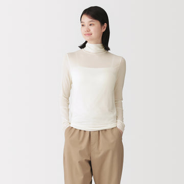 Sheer Turtleneck T-Shirt