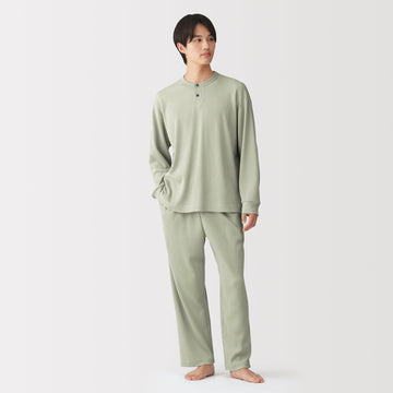 Waffle Henley Loungewear Set MUJI