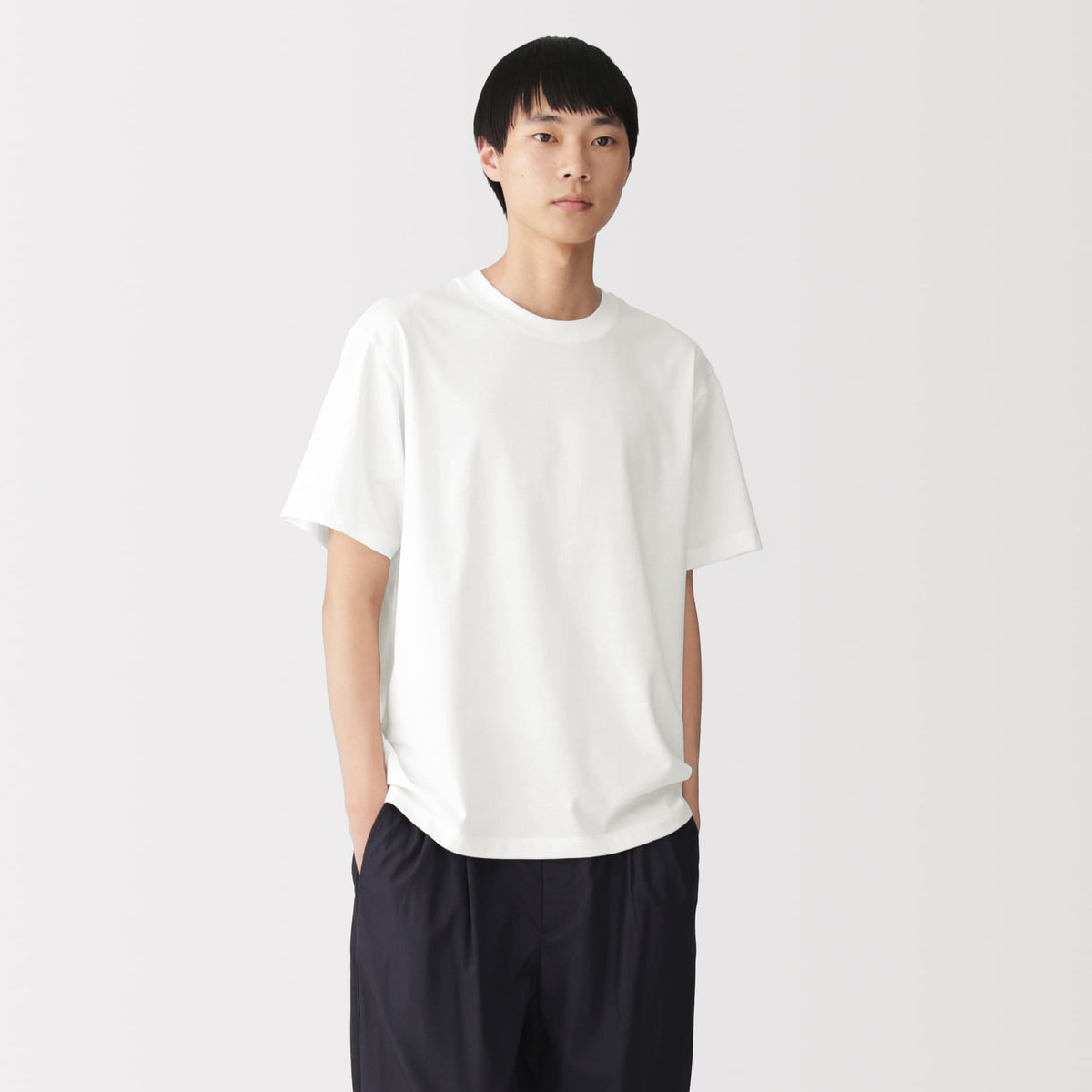 Jersey Crewneck T-Shirt | Men's Short Sleeve Tops | MUJI USA