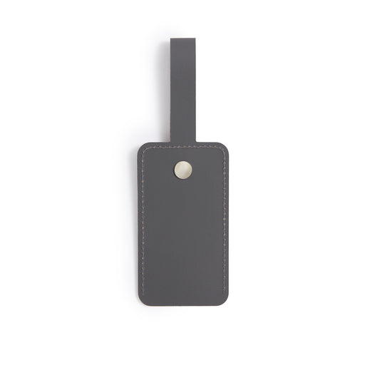 Recycled Leather Luggage Tag - Graphite MUJI