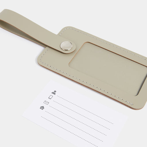 Recycled Leather Luggage Tag - Ash MUJI