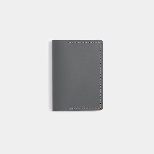 Recycled Leather Travel Card Holder - Graphite MUJI