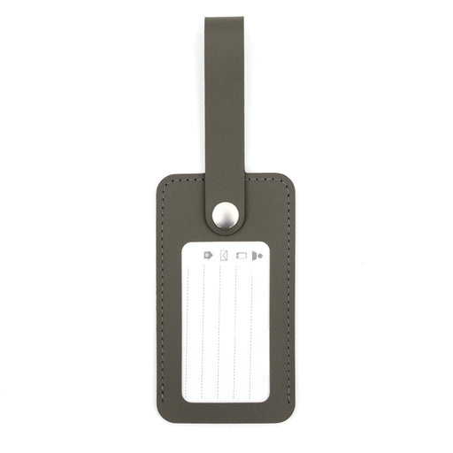 Recycled Leather Luggage Tag - Khaki MUJI