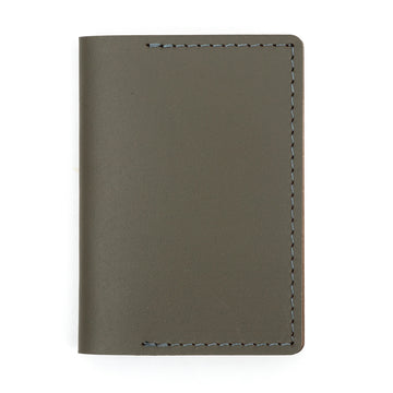 Recycled Leather Travel Card Holder - Khaki MUJI