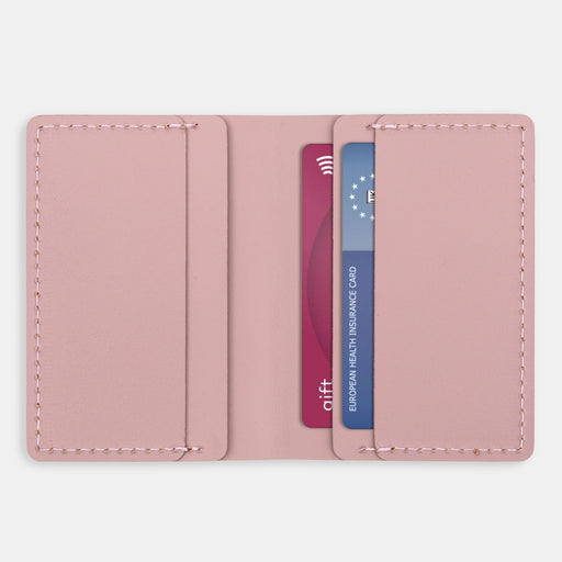 Recycled Leather Travel Card Holder - Pink MUJI
