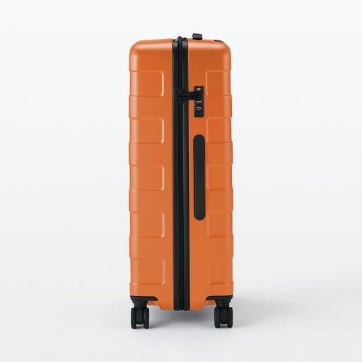 Adjustable Handle Hard Shell Suitcase 75L - Smoky Orange | Check-In MUJI